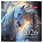КАЛЕНДАРЬ ДОМИК 2026, ХАТБЕР КВАДРАТ. ГОД ЛОШАДИ, МЕЛ. БУМ. НА ГРЕБНЕ /160/