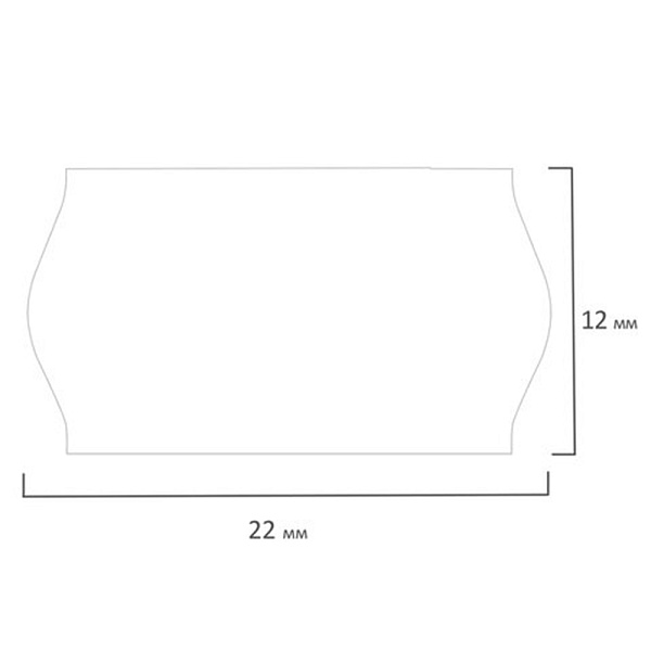 ЛЕНТА ДЛЯ ЭТИКЕТ-ПИСТОЛЕТА 22*12 ВОЛНА, БЕЛАЯ, 800 ШТ /5/100/