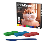 ПЛАСТИЛИН 12 ЦВ, 192 ГР. ERICHKRAUSE PRIMA CAT, СО СТЕКОМ, К/К /24/ 