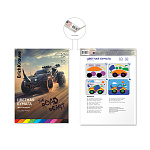 БУМАГА ЦВЕТНАЯ A4, 10 Л, 10 ЦВ. ERICHKRAUSE, ROAD BEAST, ИГРУШКА-НАБОР. ДВУСТ. НА КЛЕЮ /10/70/