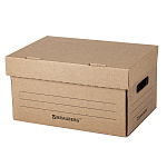 короб архивный brauberg делопроизводство, 235*325*180мм, гофрокартон, с крышкой /25/