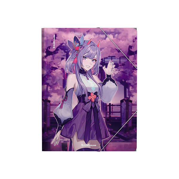 ПАПКА НА РЕЗИНКАХ ПЛАСТ, A4, ERICHKRAUSE MANGA /LILAC/, 0,55 ММ, РАЗНОЦВЕТНЫЙ /4/96/
