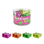 ТОЧИЛКА ПЛАСТ. ERICHKRAUSE ЛЕГКАЯ ЗАТОЧКА ДУО, НЕОН, АССОРТИ, ТУБУС /30/540/