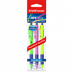 ручка шар. авт. erich krause® ultra glide technology joy neon, набор 03 шт, синий /48/576/