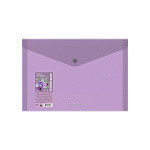 КОНВЕРТ ПЛАСТ. НА КНОПКЕ, А4, ЕRICHКRAUSE MATT PASTEL BLOOM, 0,55 ММ, 4 ОТД.  ПРОЗР. АССОРТИ /4/68/