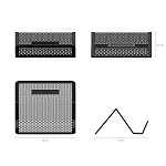 ПОДСТАВКА Д/ВИЗИТОК, ERICHKRAUSE, СЕТЧАТЫЙ-МЕТАЛЛ, ЧЕРНЫЙ /24/