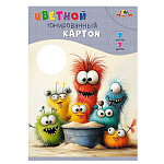 КАРТОН ЦВЕТНОЙ А4, 07 ЦВ. ГЛАЗАСТИКИ, ТОНИР. /70/
