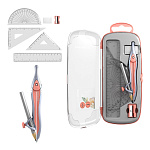 чертежный набор 07 пред, erichkrause pastel bloom, персиковый, пенал, дисплей /12/144/