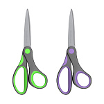 НОЖНИЦЫ 15 СМ. ERICHKRAUSE COMFORT, РЕЗИНОВЫЕ ВСТАВКИ, АССОРТИ, БЛИСТЕР /12/240/