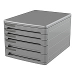 Файл-кабинет 5-секционный пластиковый ErichKrause Classic, серый