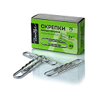 СКРЕПКИ 75 ММ/40 ШТ, ГЛОБУС, ОЦИНКОВАННЫЕ, ГОФРИР. К/К /