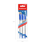 РУЧКА ШАР. ERICHKRAUSE R-301 CLASSIC 1.0 STICK&GRIP, НАБОР 03 ШТ, СИНИЙ, ПАКЕТ /24/288/