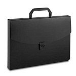 ПОРТФЕЛЬ ПЛАСТ. НА 01 ОТД. БЮРОКРАТ, А4, 0,7 ММ, ЧЕРНЫЙ /14/816260