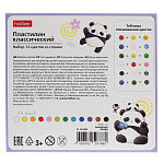 ПЛАСТИЛИН 12 ЦВ, 180 ГР, ХАТБЕР. ПЛЮШЕВЫЕ ПАНДЫ, СО СТЕКОМ /10/