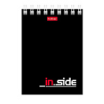 БЛОКНОТ 40 Л, А7, КЛ, ХАТБЕР. INSIDE, МЕЛ. ОБЛ. НА ГРЕБНЕ /120/