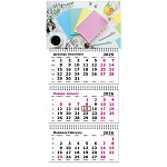 КАЛЕНДАРЬ КВАРТАЛЬНЫЙ 2026, ОФИС PASTEL COLLECTION, БЕЛАЯ ПОДЛОЖКА /20/