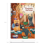 ТЕТРАДЬ ДЛЯ НОТ 24 Л, А4, ERICHKRAUSE НОТЫ-ЕНОТЫ, ВЕРТ. НА СПИРАЛИ /5/40/ РФ