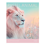 ТЕТРАДЬ 96 Л, А5, КЛ, ХАТБЕР. PASTEL ANIMALS, ПЛАСТ. ОБЛ. НА СКОБЕ /5/30/