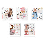 ТЕТРАДЬ 24 Л, КЛ. ERICHKRAUSE FASHION GIRL, ВЫБ. УФ-ЛАК, ГЛИТТЕР, MIX-PACK /10/160/ РФ