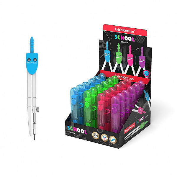 ЦИРКУЛЬ ERICHKRAUSE ШКОЛА, МЕТАЛЛ. /24/48/192/