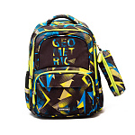 Рюкзак ErichKrause SchoolLine с двумя отделениями и грудной перемычкой 20L Triangle (+ пенал)