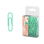 СКРЕПКИ 28 ММ/100 ШТ. ERICHKRAUSE PASTEL BLOOM, ВИНИЛ. ПОКРЫТИЕ, МЯТНЫЙ, ПЭТ-БОКС /10/200/