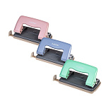 ДЫРОКОЛ ДО 12 Л. ХАТБЕР RECORD, МЕТАЛЛ. С  ЛИНЕЙКОЙ, АССОРТИ /12/