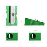 ТОЧИЛКА МЕТАЛ. ERICHKRAUSE FERRO COLOR, НА 1 ОТВЕРСТИЕ, ПРЯМОУГ. АССОРТИ /48/288/2880/