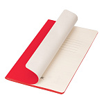 БЛОКНОТ 48 Л, А5, PORTOBELLO CORSA SLIM. ИСК. КОЖА, ГИБКАЯ ОБЛ. КРАСНЫЙ /