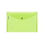 КОНВЕРТ ПЛАСТ. НА КНОПКЕ, A4, ЕRICHКRAUSE GLOSSY NEON, ПОЛУПРОЗР. 0,18 ММ, АССОРТИ /12/240/