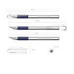 НОЖ КАНЦЕЛЯРСКИЙ-СКАЛЬПЕЛЬ ERICHKRAUSE FERRO, БЛИСТЕР /24/