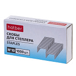 СКОБЫ №10 ХАТБЕР, ОЦИНКОВАННЫЕ, 1000 ШТ, КАРТ. БОКС /10/1000/