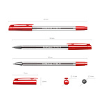 РУЧКА ШАР. ERICHKRAUSE ULTRA-10 STICK CLASSIC 0.7 SUPER GT, МЕТАЛ. НАКОН. КРАСНЫЙ /12/144/1728/