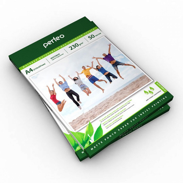 ФОТОБУМАГА PERFEO. 230/А4, МАТОВАЯ /50Л/