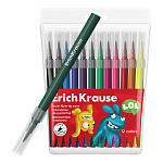 ФЛОМАСТЕРЫ-КИСТОЧКИ НАБ. 12 ЦВ. ERICHKRAUSE JOLLY FRIENDS WASHABLE, ФУТЛЯР, Е/П /12/144/