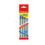 Набор из 4 ручек шариковых ErichKrause Neo® Stick Original 0.7, Super Glide Technology, цвет чернил синий (в пакете)