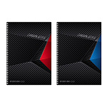 ТЕТРАДЬ 80 Л, А4, КЛ, ХАТБЕР. КАРБОНОВЫЙ СТИЛЬ, ВЫБ. ЛАК, НА ГРЕБНЕ /2/28/ РФ