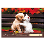 АЛЬБОМ Д/РИС. 24 Л. А4, ХАТБЕР ЭКО. ХВОСТАТЫЕ ИСТОРИИ, НА СКОБЕ /5/40/