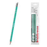 Набор из 4 чернографитных карандашей пластиковых ErichKrause Prime, шестигранных, с ластиком, HB (в пакете)