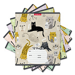 ТЕТРАДЬ 24 Л, КЛ. ERICHKRAUSE LYING CATS, MIX-PACK /10/160/ РФ