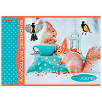 АЛЬБОМ Д/РИС. 32 Л. А4, ХАТБЕР. БЕЛОЧКА ПРИШЛА, НА СКОБЕ /5/45/