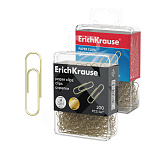 Скрепки металлические омедненные ErichKrause 28мм (в пластиковой коробке по 200 шт.)