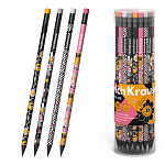 КАРАНДАШ Ч/Г ERICHKRAUSE POSITIVE VIBE, HB, ПЛАСТ, С ЛАСТИКОМ, АССОРТИ, ТУБУС /42/336/2688/