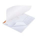 ТЕТРАДЬ 96 Л, А5, КЛ, ХАТБЕР. ОДНОТОННЫЙ. ШАФРАН, ЛАМ. МЯГКОЕ КАСАНИЕ, НА СКОБЕ /5/30/