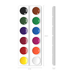 КРАСКИ АКВ. 12 ЦВ. ERICHKRAUSE BASIC, АССОРТИ, К/К, Е/П /44/