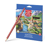 КАРАНДАШИ ЦВ. 24 ШТ, ARTBERRY® PREMIUM, АССОРТИ, Е/ПОДВЕС /6/120/