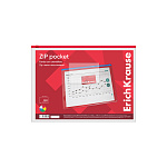 КОНВЕРТ ПЛАСТ. НА МОЛНИИ, А4, ERICHKRAUSE ZIP POCKET, 0,14 ММ. ПЛОТ, ПРОЗР. /12/240/480/