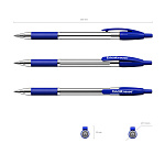 Набор из 8 ручек шариковых автоматических ErichKrause R-301 Matic&Grip Classic 1.0, цвет чернил синий (в пакете)