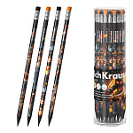 КАРАНДАШ Ч/Г ERICHKRAUSE КУБОМИР, HB, ПЛАСТ, ТРЕХГРАН. С ЛАСТИКОМ, АССОРТИ, ТУБУС /42/336/2688/