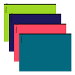 КОНВЕРТ ПЛАСТ. НА МОЛНИИ, А4, ERICHKRAUSE SOFT REEF ZIP, 0.18 ММ, НЕПРОЗР. АССОРТИ /12/168/ РФ